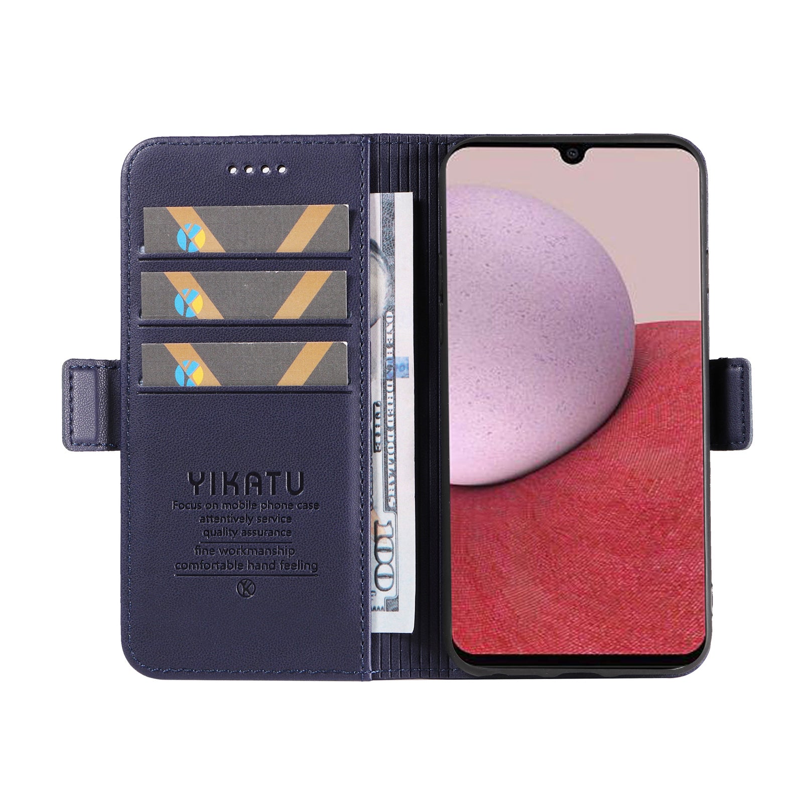 YIKATU YK-003 pro Samsung Galaxy A14 5G peněženkové pouzdro PU kožené vnitřní TPU stojánek kryt telefonu YIKATU YK-003 pro Samsung Galaxy A14 5G peněženkové pouzdro PU kožené vnitřní TPU stojánek kryt telefonu